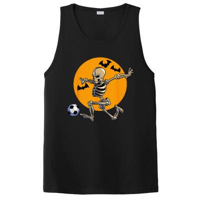 Soccer Skeleton Halloween Funny Soccer Player Halloween PosiCharge Competitor Tank