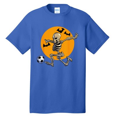 Soccer Skeleton Halloween Funny Soccer Player Halloween Tall T-Shirt