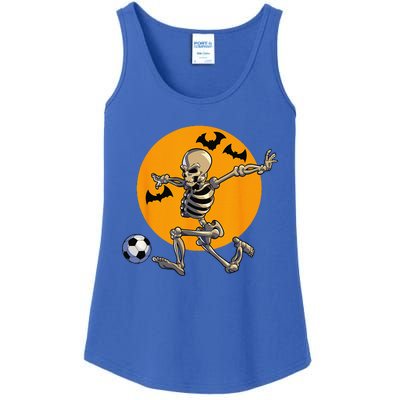 Soccer Skeleton Halloween Funny Soccer Player Halloween Ladies Essential Tank