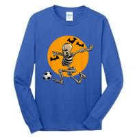 Soccer Skeleton Halloween Funny Soccer Player Halloween Tall Long Sleeve T-Shirt