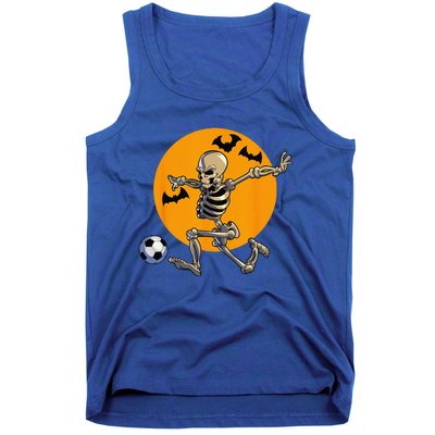 Soccer Skeleton Halloween Funny Soccer Player Halloween Tank Top