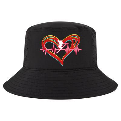 Snow Skiing Heartbeat Skiing Lover Adrenaline Junkie Gift Cool Comfort Performance Bucket Hat