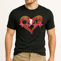 Snow Skiing Heartbeat Skiing Lover Adrenaline Junkie Gift Cooling Performance Crew T-Shirt