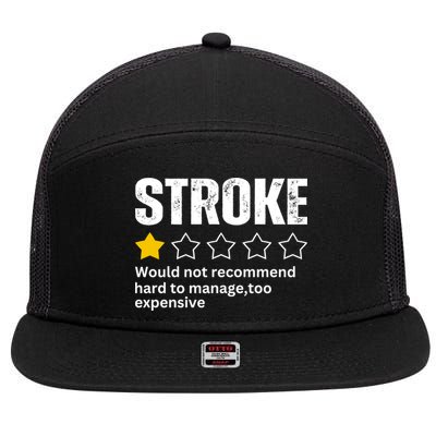 Stroke Survivor Heart Disease Warrior Fighter Cardiac Arrest Gift 7 Panel Mesh Trucker Snapback Hat