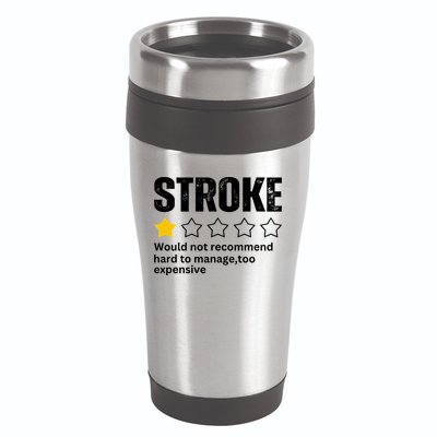 Stroke Survivor Heart Disease Warrior Fighter Cardiac Arrest Gift 16oz Travel Tumbler