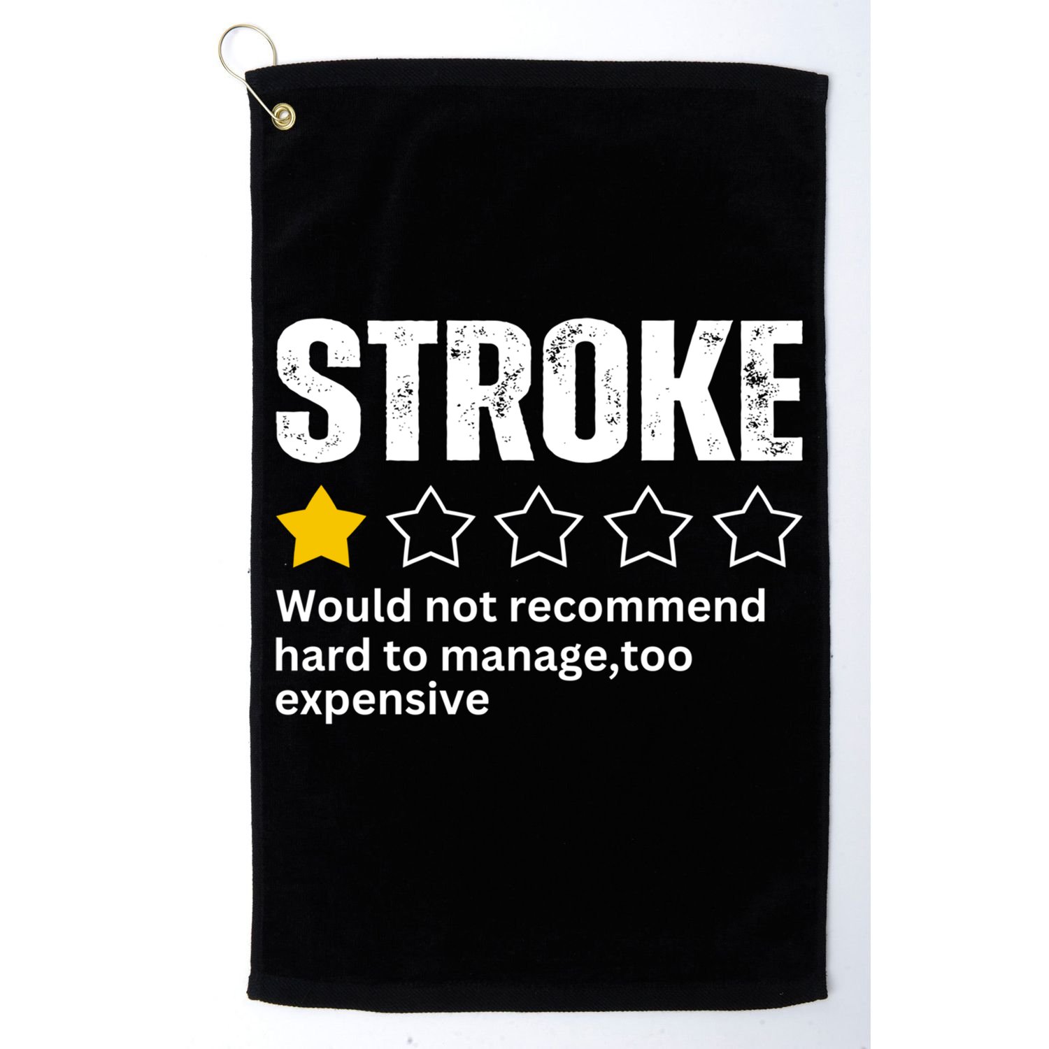 Stroke Survivor Heart Disease Warrior Fighter Cardiac Arrest Gift Golf Towel