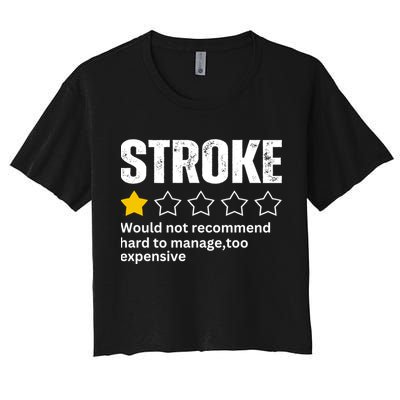 Stroke Survivor Heart Disease Warrior Fighter Cardiac Arrest Gift Women's Crop Top Tee