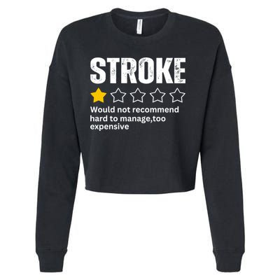 Stroke Survivor Heart Disease Warrior Fighter Cardiac Arrest Gift Cropped Pullover Crew