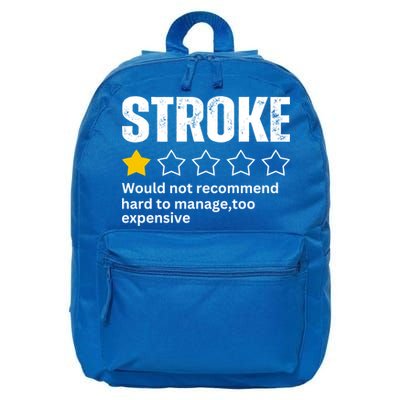 Stroke Survivor Heart Disease Warrior Fighter Cardiac Arrest Gift 16 in Basic Backpack