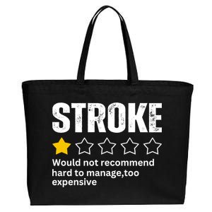 Stroke Survivor Heart Disease Warrior Fighter Cardiac Arrest Gift Cotton Canvas Jumbo Tote