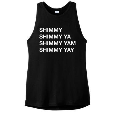 Shimmy Shimmy Hiphop Oldschool Rap Tee 90s Music Ladies PosiCharge Tri-Blend Wicking Tank