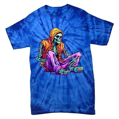 Spooky Skeleton Halloween Monster Thrills And Suspense Gift Tie-Dye T-Shirt