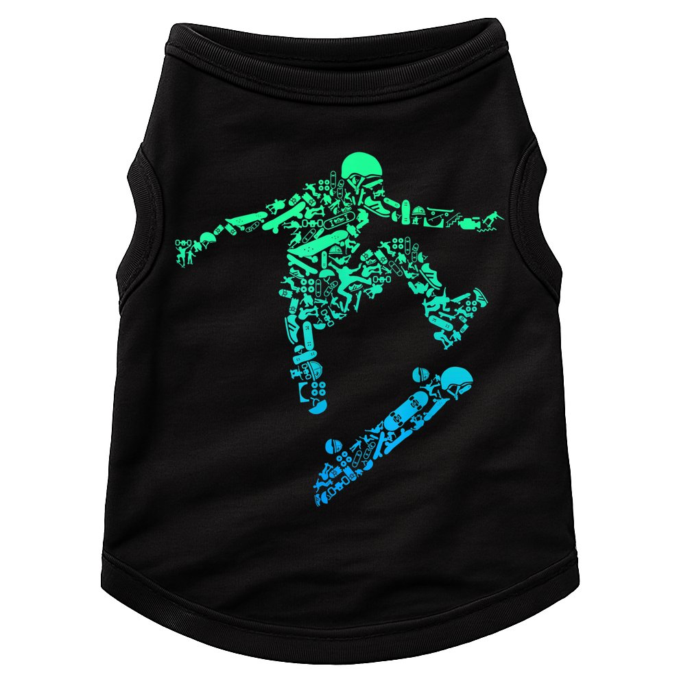 Skater Skateboarding Helmet Gear Skateboard Skateboarder T Doggie Tank