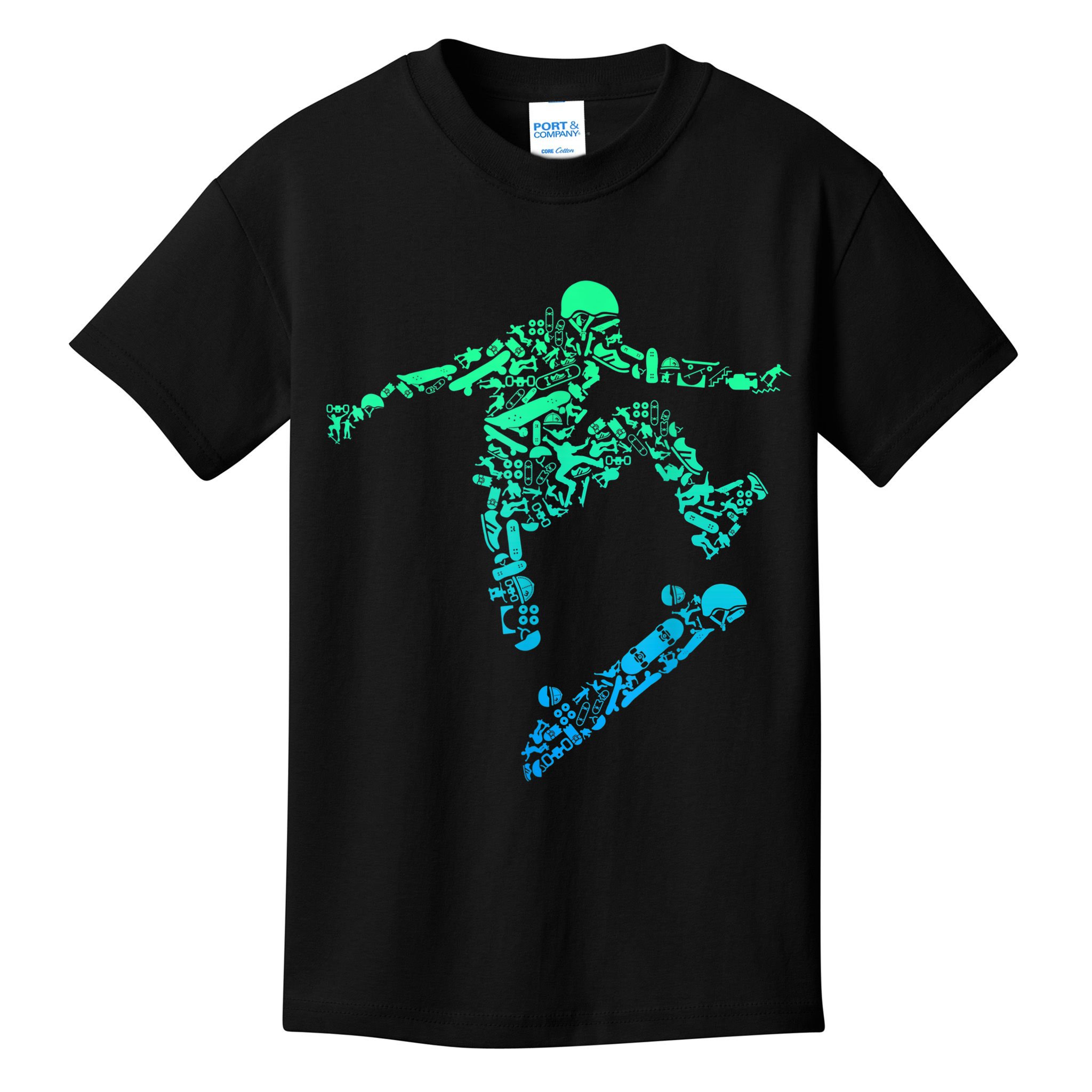 Skater Skateboarding Helmet Gear Skateboard Skateboarder T Kids T-Shirt