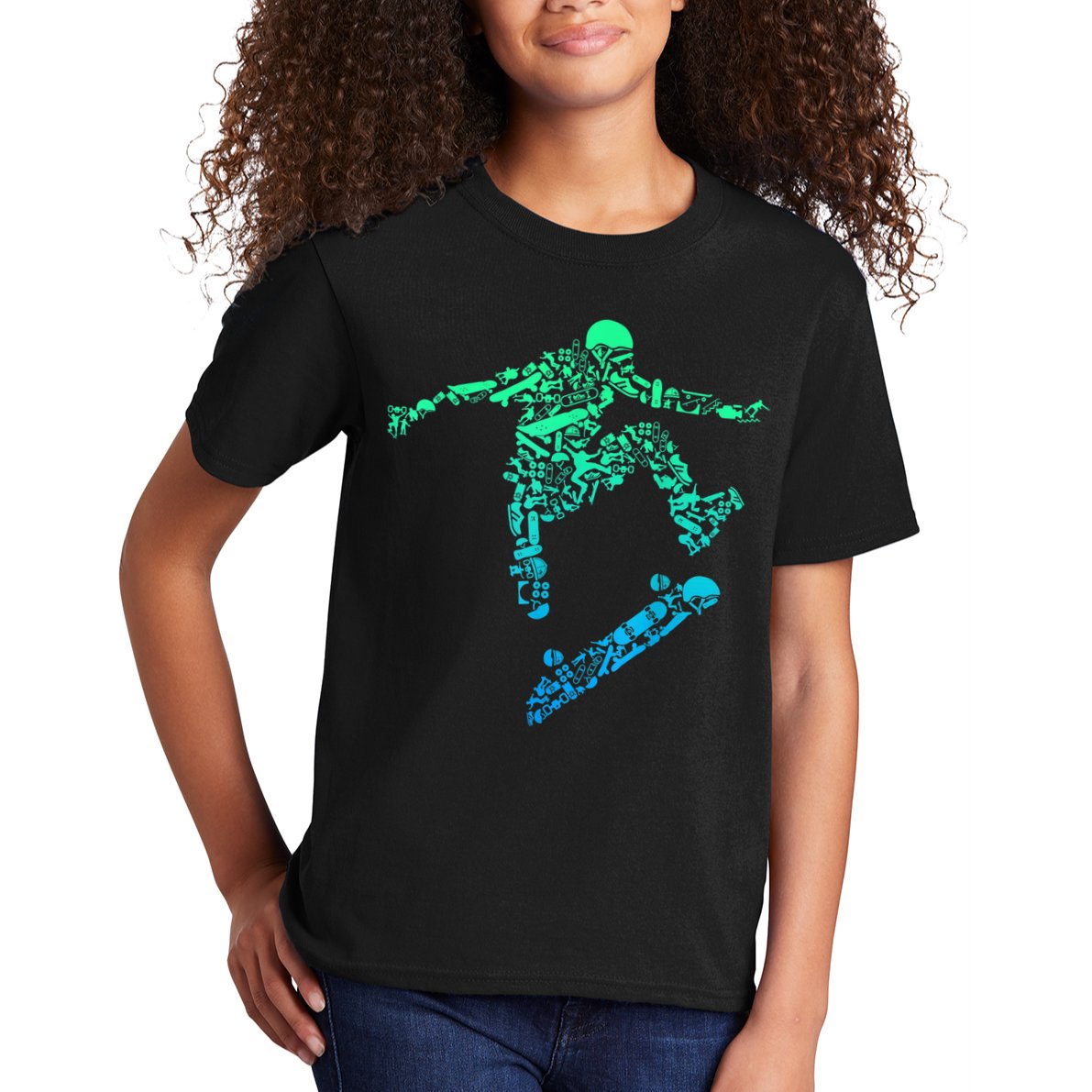 Skater Skateboarding Helmet Gear Skateboard Skateboarder T Kids T-Shirt