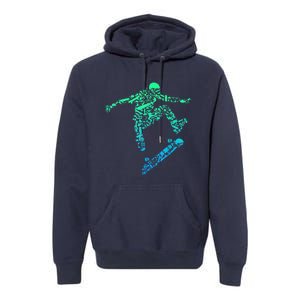 Skater Skateboarding Helmet Gear Skateboard Skateboarder T Premium Hoodie