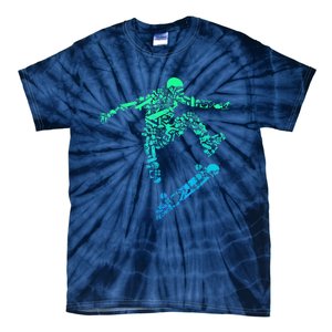 Skater Skateboarding Helmet Gear Skateboard Skateboarder T Tie-Dye T-Shirt