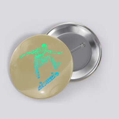Skater Skateboarding Helmet Gear Skateboard Skateboarder T Button