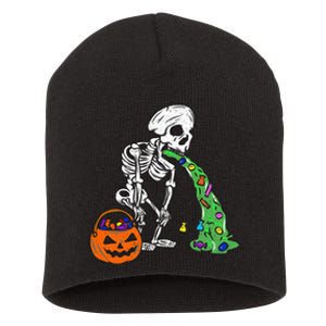 Spooky Surprise Hilarious Halloween Skeleton Costume Short Acrylic Beanie