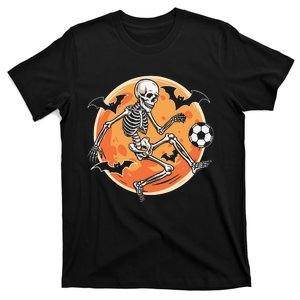 Soccer Skeleton Halloween Soccer Player Funny Gift T-Shirt