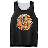 Soccer Skeleton Halloween Soccer Player Funny Gift Mesh Reversible Basketball Jersey Tank