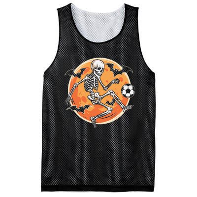 Soccer Skeleton Halloween Soccer Player Funny Gift Mesh Reversible Basketball Jersey Tank