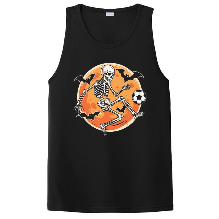 Soccer Skeleton Halloween Soccer Player Funny Gift PosiCharge Competitor Tank