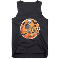 Soccer Skeleton Halloween Soccer Player Funny Gift Tank Top