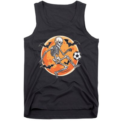 Soccer Skeleton Halloween Soccer Player Funny Gift Tank Top