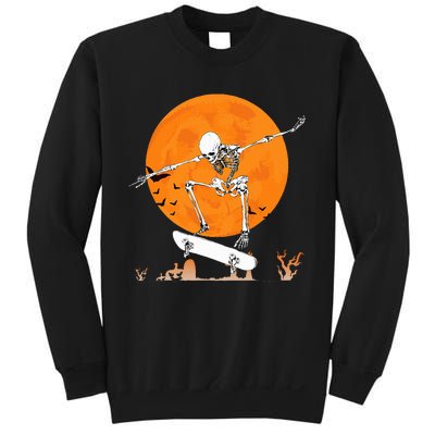 Skateboarding Skeleton Halloween Skating Skeleton Sweatshirt