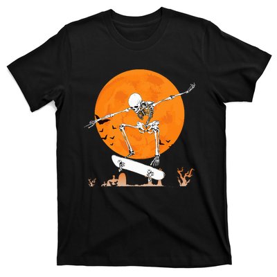 Skateboarding Skeleton Halloween Skating Skeleton T-Shirt