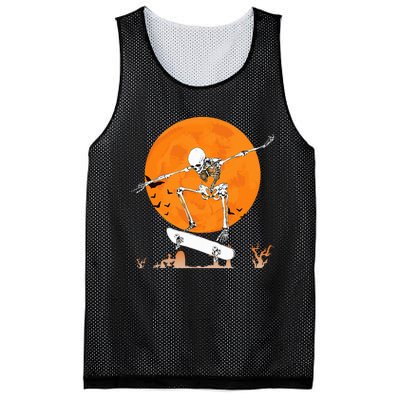 Skateboarding Skeleton Halloween Skating Skeleton Mesh Reversible Basketball Jersey Tank