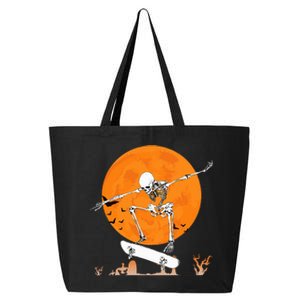 Skateboarding Skeleton Halloween Skating Skeleton 25L Jumbo Tote