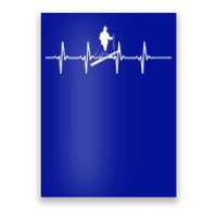 Ski Skiing Heartbeat Skier Gift Poster