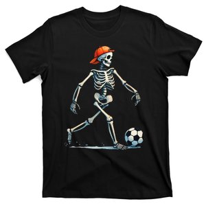 Skeleton Soccer Halloween Costume T-Shirt