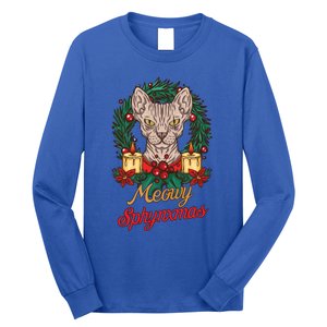 Santa Sphynx Hairless Cat Lovers Christmas Gift Funny Gift Long Sleeve Shirt