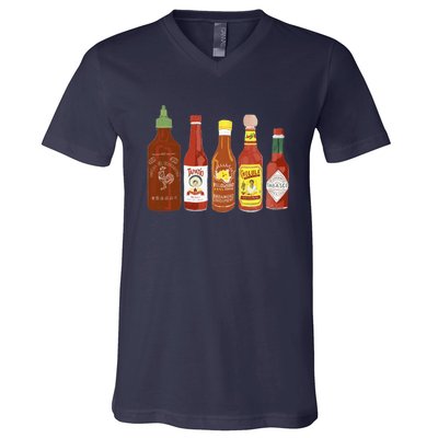 Spicy Sauce Habanero Spicy Food Mexican Chili V-Neck T-Shirt