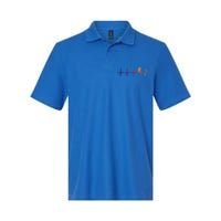 Skiing Ski Heartbeat Gift For Skiers Gift Softstyle Adult Sport Polo