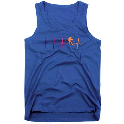 Skiing Ski Heartbeat Gift For Skiers Gift Tank Top