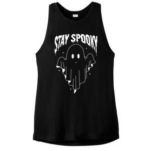 Stay Spooky Halloween Ghost Funny Gift Ladies PosiCharge Tri-Blend Wicking Tank