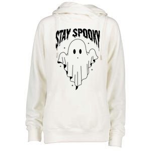 Stay Spooky Halloween Ghost Funny Gift Womens Funnel Neck Pullover Hood