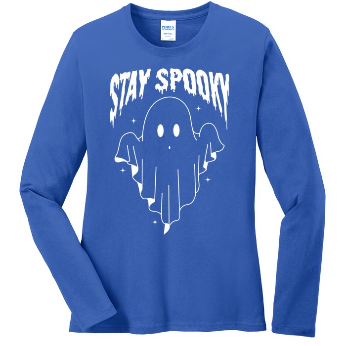 Stay Spooky Halloween Ghost Funny Gift Ladies Long Sleeve Shirt