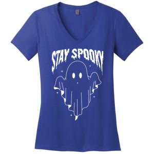 Stay Spooky Halloween Ghost Funny Gift Women's V-Neck T-Shirt