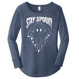 Stay Spooky Halloween Ghost Funny Gift Women's Perfect Tri Tunic Long Sleeve Shirt