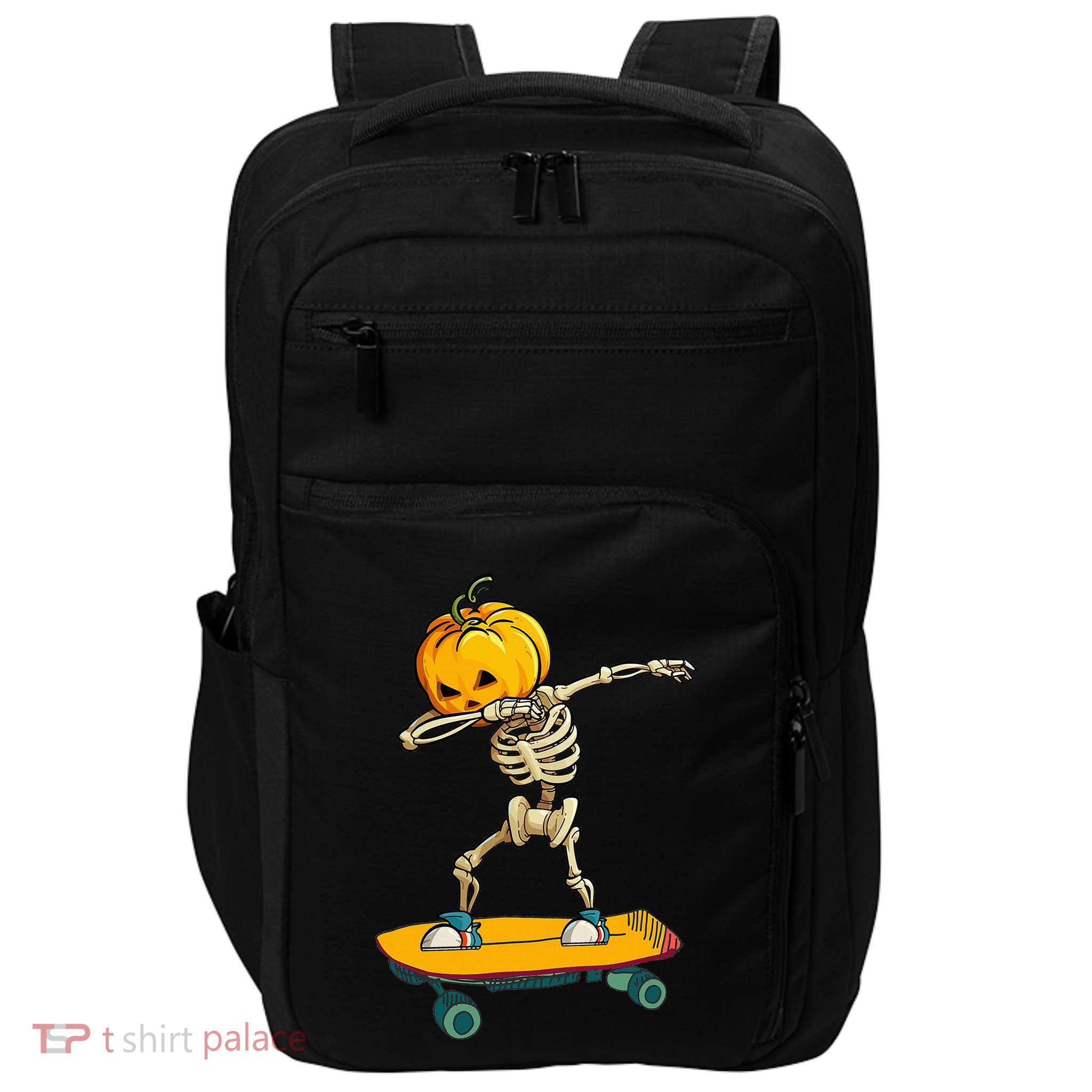 Spooky Skateboarder Halloween Costume Funny and Laidback Impact Tech Backpack