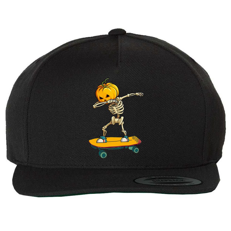 Spooky Skateboarder Halloween Costume Funny and Laidback Wool Snapback Cap