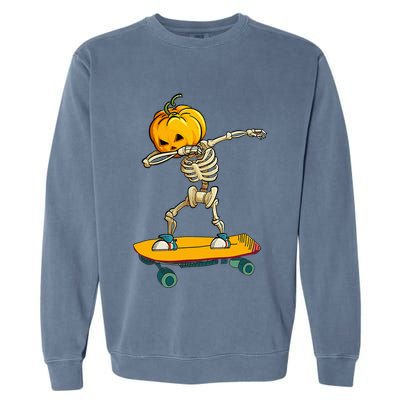 Spooky Skateboarder Halloween Costume Funny and Laidback Garment-Dyed Sweatshirt
