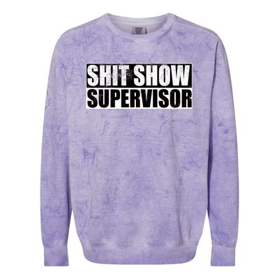 Show Supervisor Hilarious Vintage Colorblast Crewneck Sweatshirt