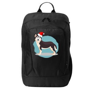 Santa Siberian Husky In Pocket Christmas Husky Lover Cool Gift City Backpack