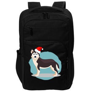 Santa Siberian Husky In Pocket Christmas Husky Lover Cool Gift Impact Tech Backpack